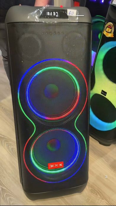 Мощная Bluetooth колонка ZXX 100 Вт 2×10″ Акустика напольная.: 9
