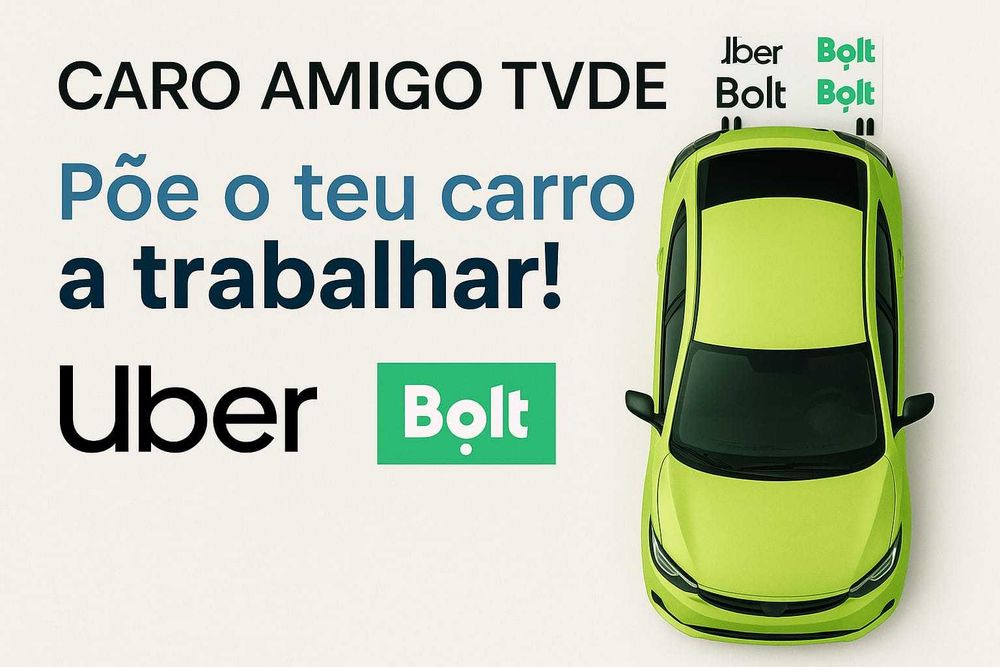 SLOT TVDE SETÚBAL - Põe o teu carro a trabalhar na Uber e Bolt