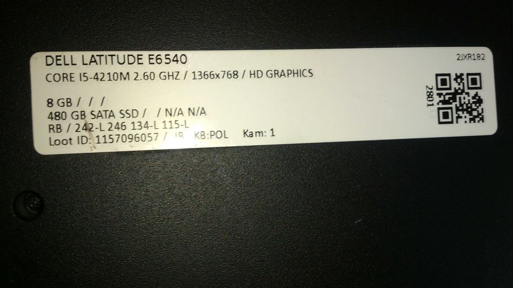Dell Latitude E 6540