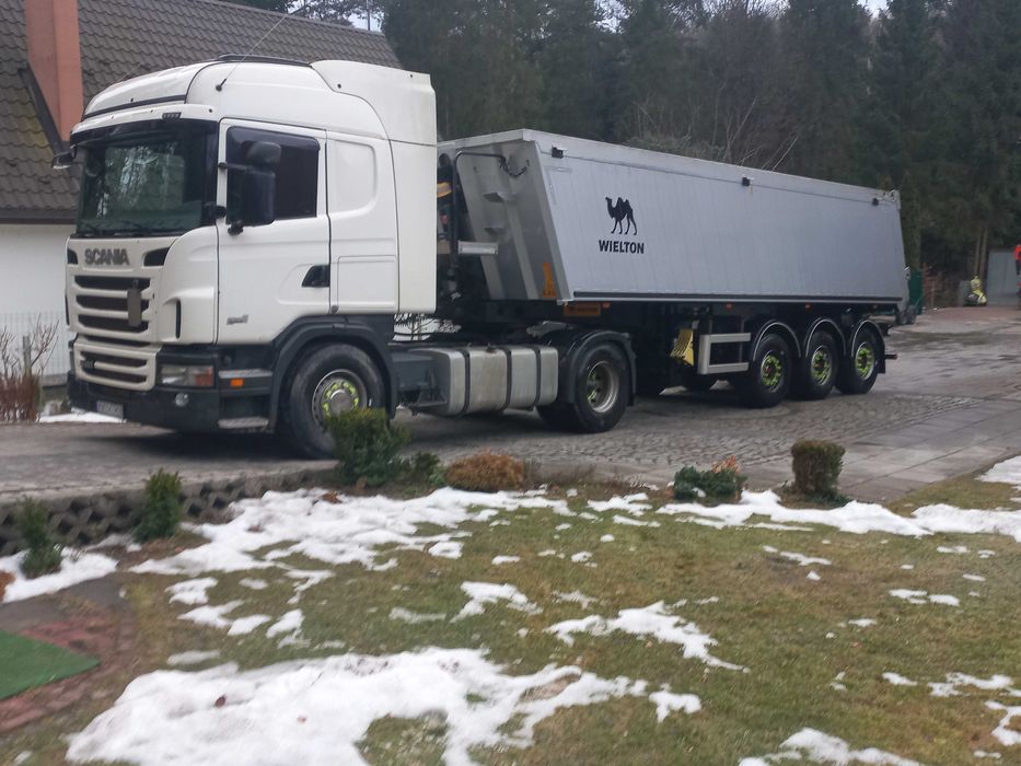 Zestaw Ciągnik siodłowy scania g420 i naczepa wywrotka wielton nw-3