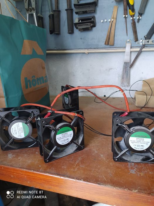 Ventoinhas 230v e 12v ideal para computadores, quadros, pc