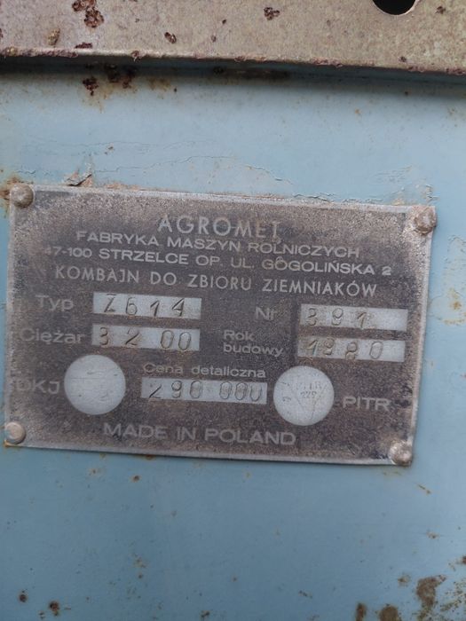 Kombajn ziemniaczany anna z 614