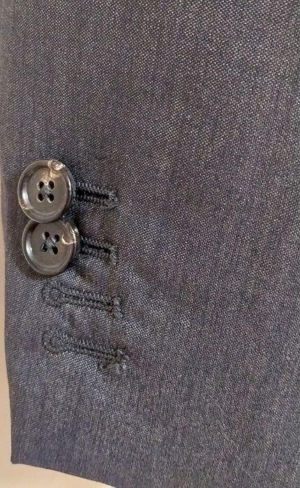 Blazer Massimo Dutti Azul/Cinza N 52 2 Botões