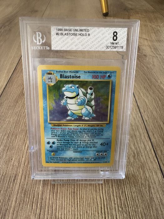 Pokemon  blastoise bgs 8 base set 1999 beckett nie psa cgc ace