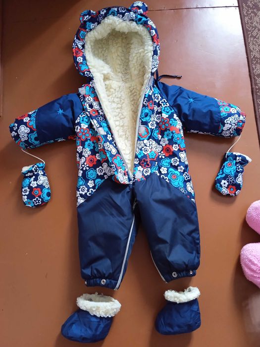 Зимовий комбінезон-конверт для дівчинки. Від 56-86р.