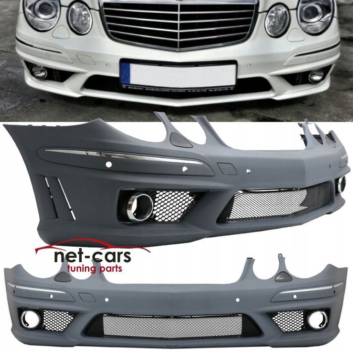 Zderzak przedni PDC MERCEDES W211 Lift 06-.. AMG STYLE PDC