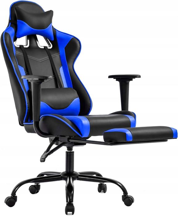 Fotel Gamingowy Blue Krzesło do biurka biurowe obrotowe