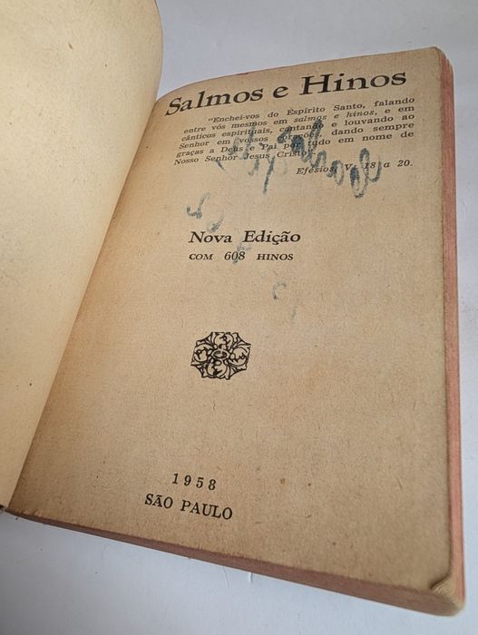 Salmos e Hinos - ano 1958