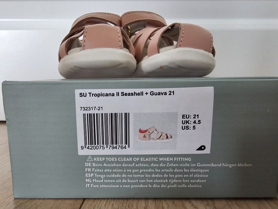 Sandały bobux tropicana II seashell + guava 21 step up