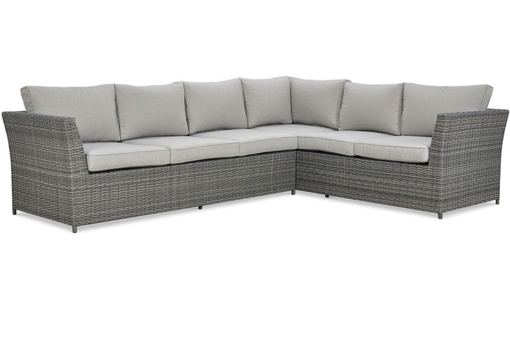 Narożnik technorattan MONIZ DINING PLUS Dark Grey