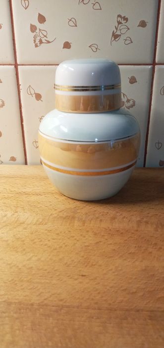 Чайница фарфор Дулево СССР перламутр люстр