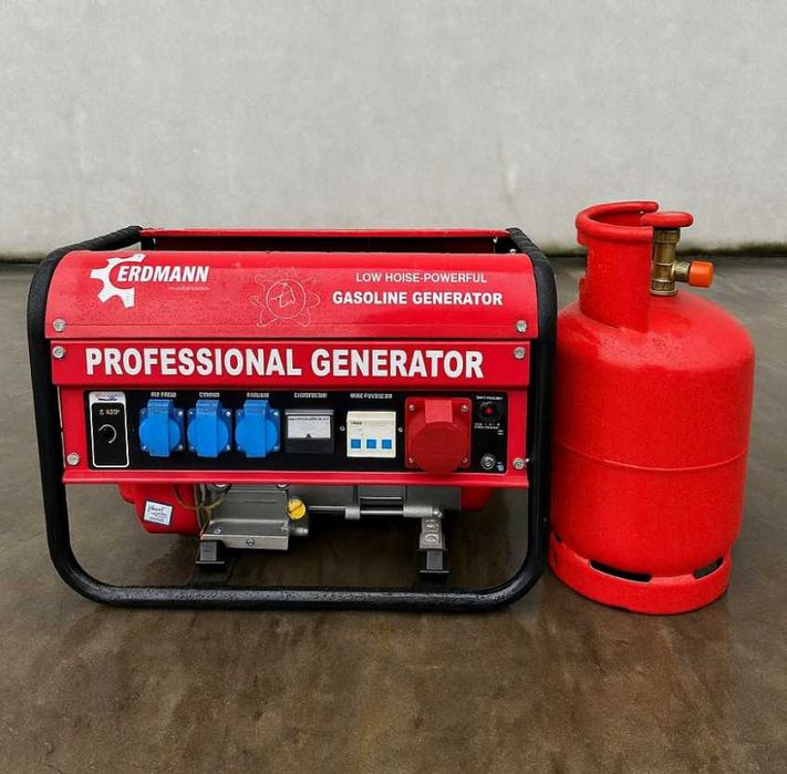 Генератор бензиновий газовий 3 квт 1 фаза бензогенератор