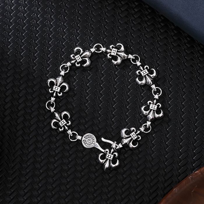 Срібний браслет Chrome Hearts | Срібний ланцюжок на руку Хром Хартс