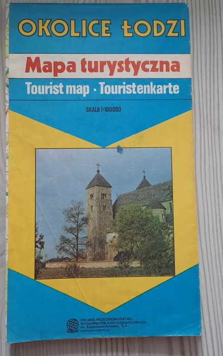 mapa  turystyczna Łodzi, papierowa miasto Łódź