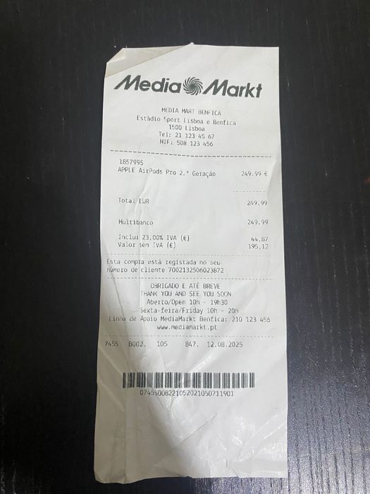 Airpods pro 2 geração com fatura