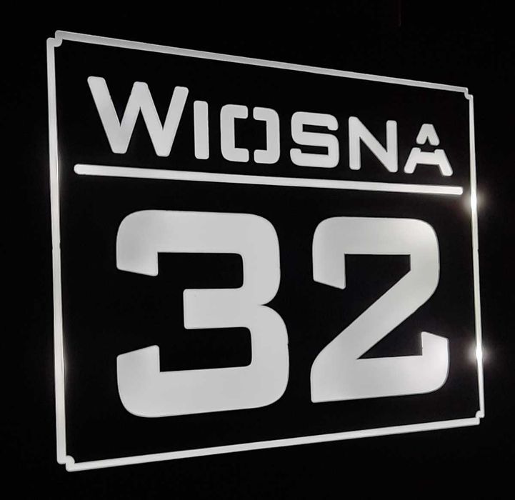 Numer na dom Skrzynka na Listy Podświetlana Solarna ALuminium Czarna