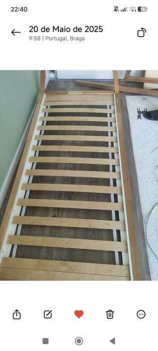 Cama tipi montesori com colchão
