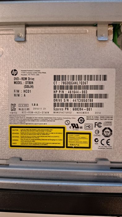 HP ProDesk 600 G1 SFF, komputer stacjonarny, monitor, klawiatura, DVD