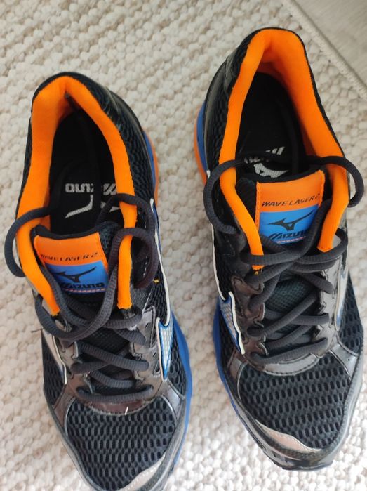 Mizuno wave laser 2 czarne pomarańczowe buty sportowe do biegania