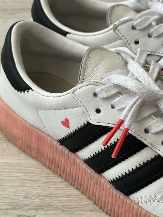 Шкіряні Adidas Samba на платформі
