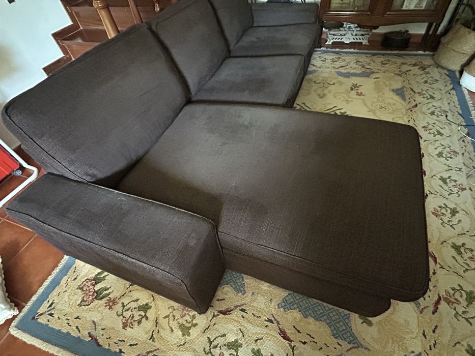 Sofá 3 lugares, com chaise longue (KIVIK)