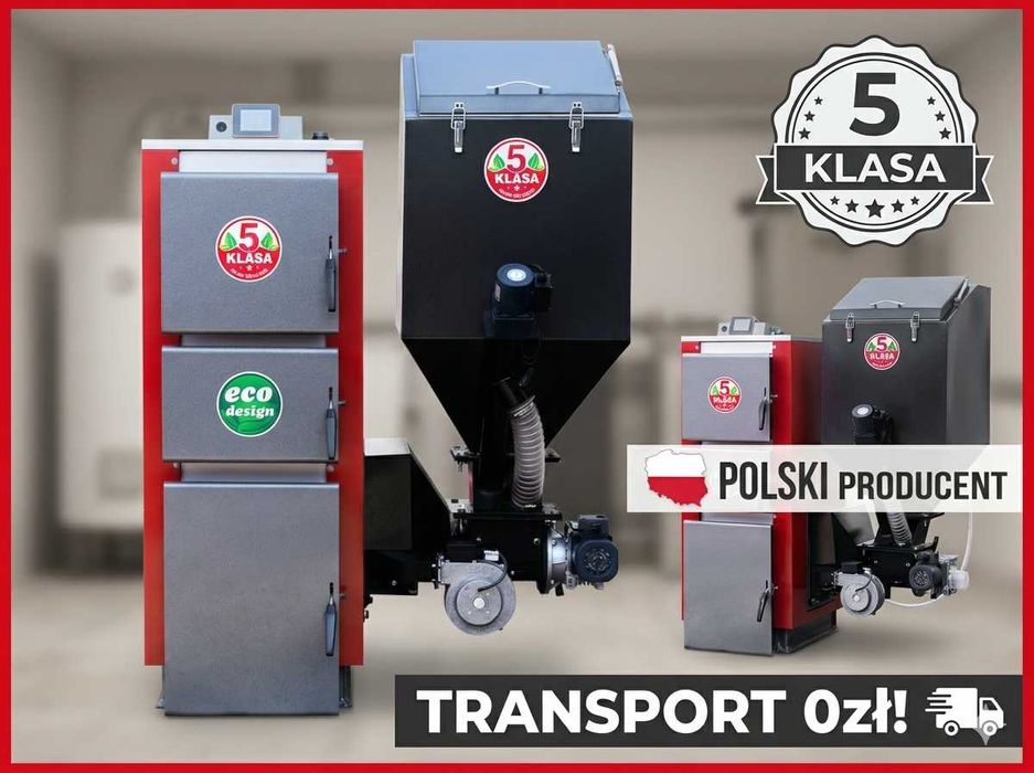 Kocioł 5 Klasy | Pellet 15kW do  150m2 | Piec z Podajnikiem 10kW - 48kW | Legionowo | Dostawa Gratis ! Technix SV300 PellLux Gwarancja !