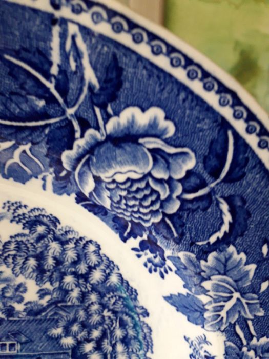 Talerze Arabia Finlandia retro vintage x2 niebieski