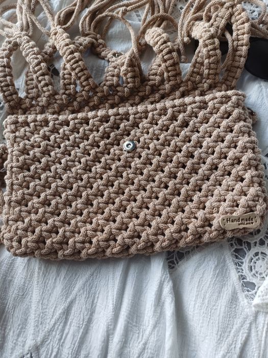 Torebka wykonana ręcznie, makrama