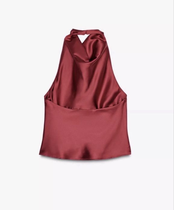Атласний топ zara
