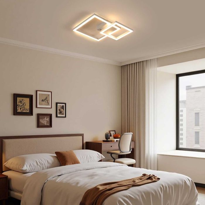 Ściemnialna lampa sufitowa LED Riserva, 34 W z pilotem