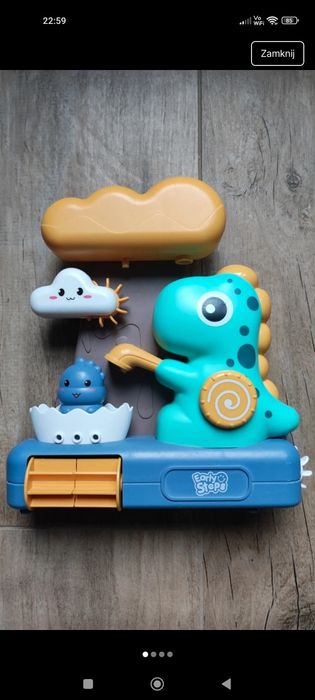 Zabawka Early steps do kąpieli do wody do wanny dinozaury kołowrotek