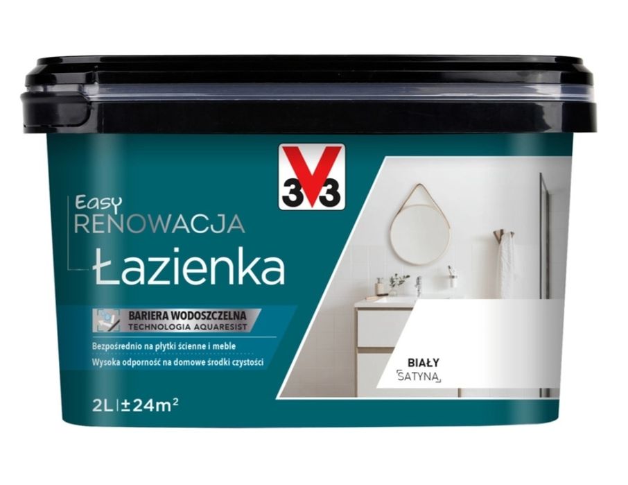 Farba V33 Easy Renowacja Łazienka biały 2l