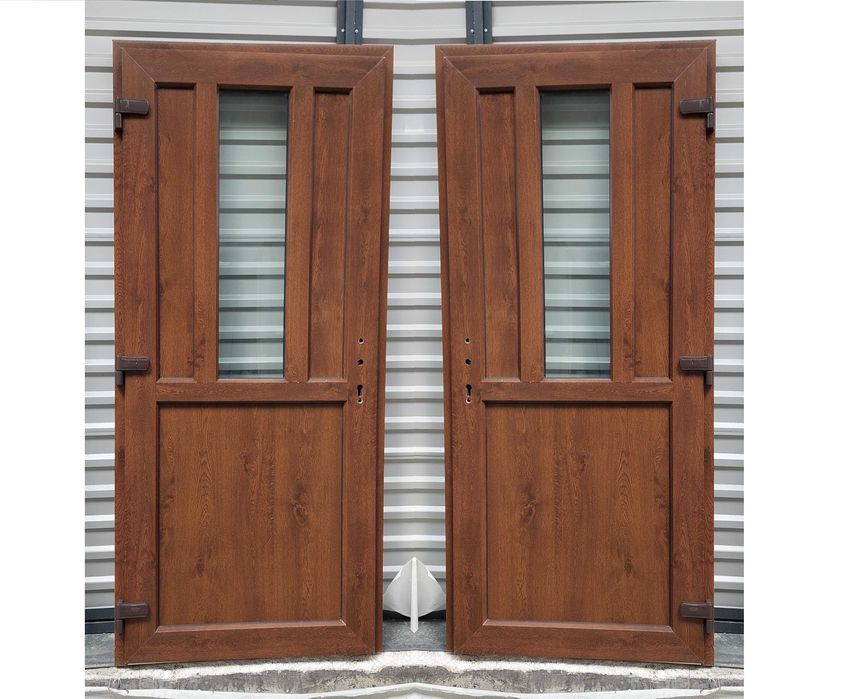 Drzwi PCV nowe 100x210cm orzech zewnętrzne OD RĘKI TRANSPORT