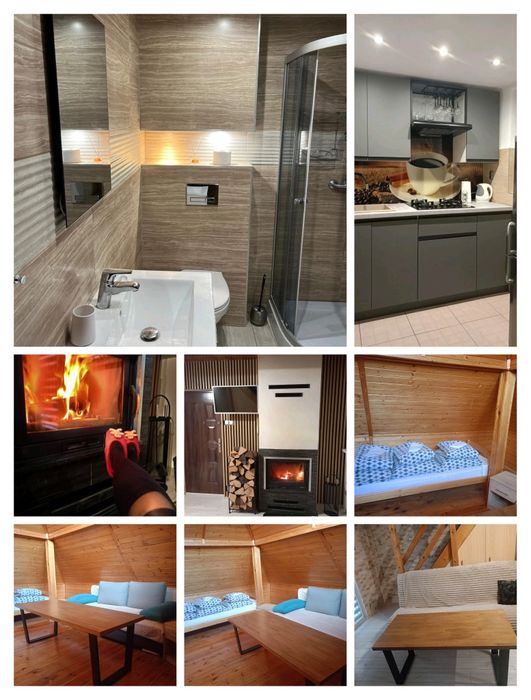 Domek z balią jacuzzi nad jeziorem w Międzybrodziu Żywieckim .