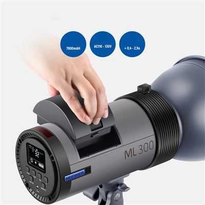 Flash NEEWER ML300 com bateria e disparador