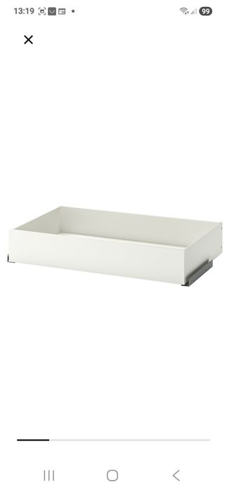 Szuflada ikea komplement 100x58 biala