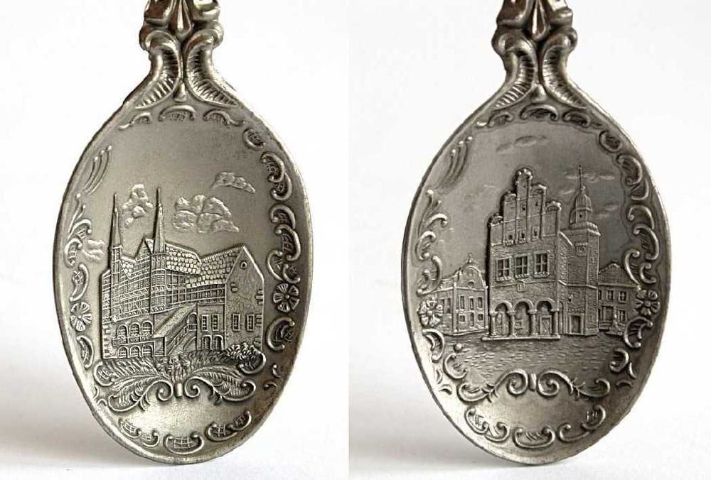 Подарунок на олов'яне весілля (10 років шлюбу) -  олов'яні ложки 2 шт.