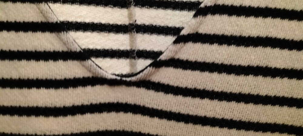 Vestido de riscas com manga 3/4 da zara