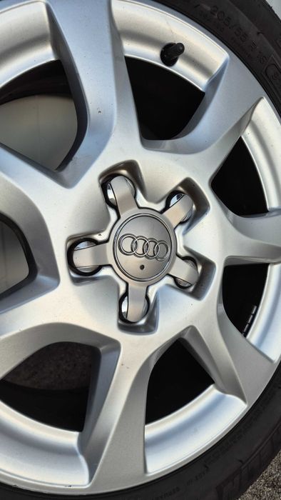 4 Jantes Originais Audi 16 Polegadas 5x112 ET42 7Jx16 + pneus 205/55 R16 Michelin meio piso