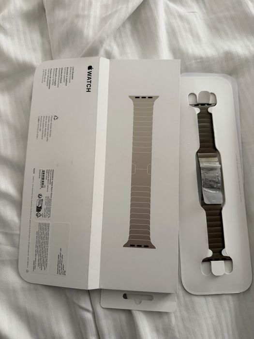 Oryginalna bransoleta panelowa do apple watch kol.naturany tytan 42 mm