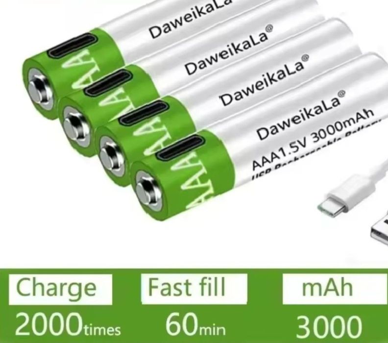 Akumulatorki AAA 3000 mAh
