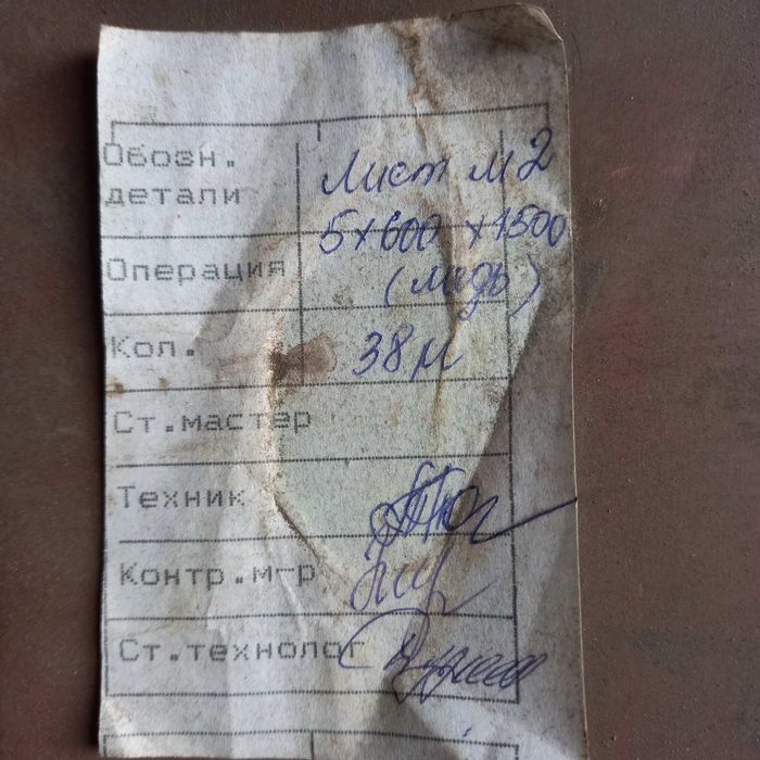 Продам лист міді м2