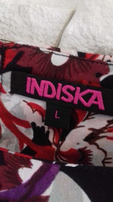 Sukienka wzory kwiaty liście 44/XL