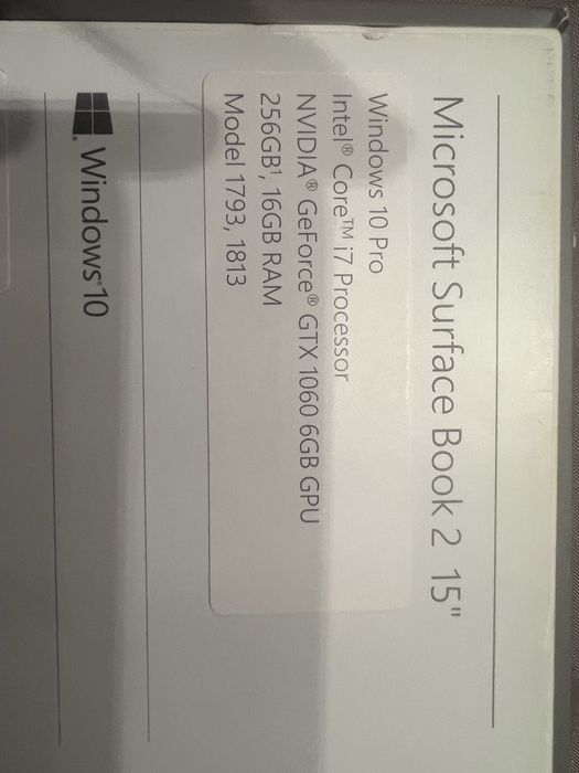 Surface Book 2 15” I7 16Gb de Ram