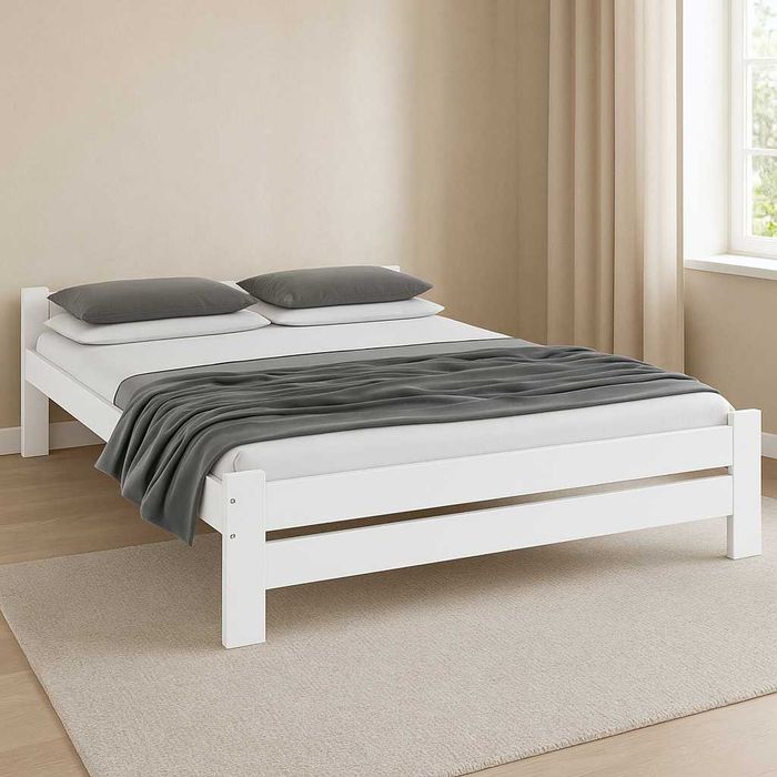 GRUBE Solidne Łóżko sosnowe drewniane Kolory Materace