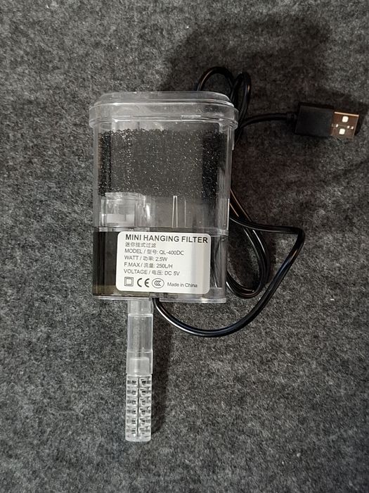 Mini filtro hang on / Cascata para aquário USB. NOVO.