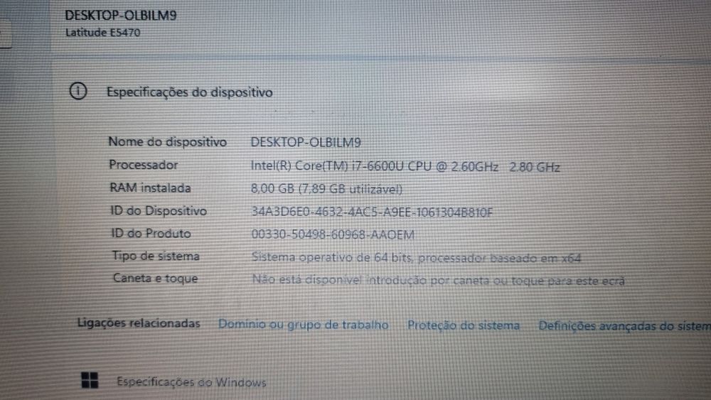 Dell 5470 / I7-6600U / 8gb / 256SSD / R7 M360