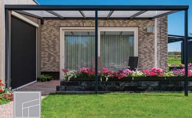 Zadaszenie Nebbiolo 4x3 – solidne aluminium, poliwęglan, Super cena!