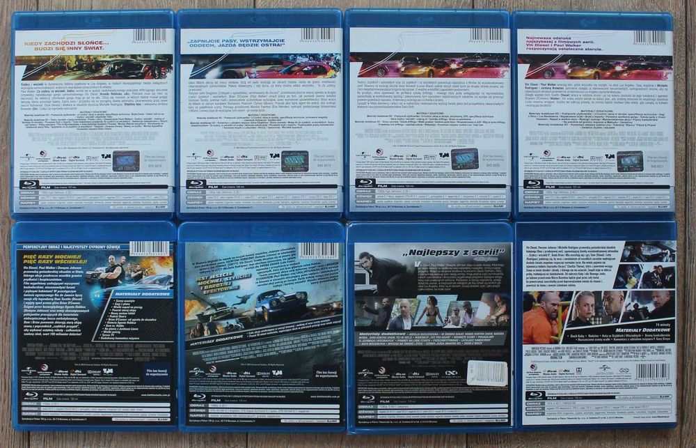 #lustro# Szybcy i Wściekli 1-8 bluray lektor PL kolekcja