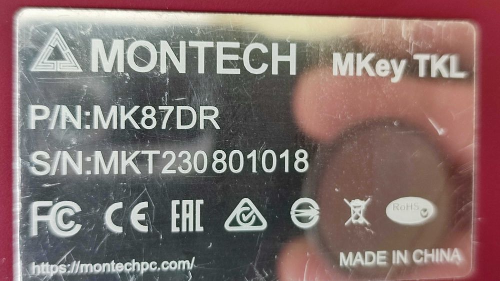 Klawiatura dla graczy Montech MKey TKL Darkness - GateronG Pro 2.0 Red